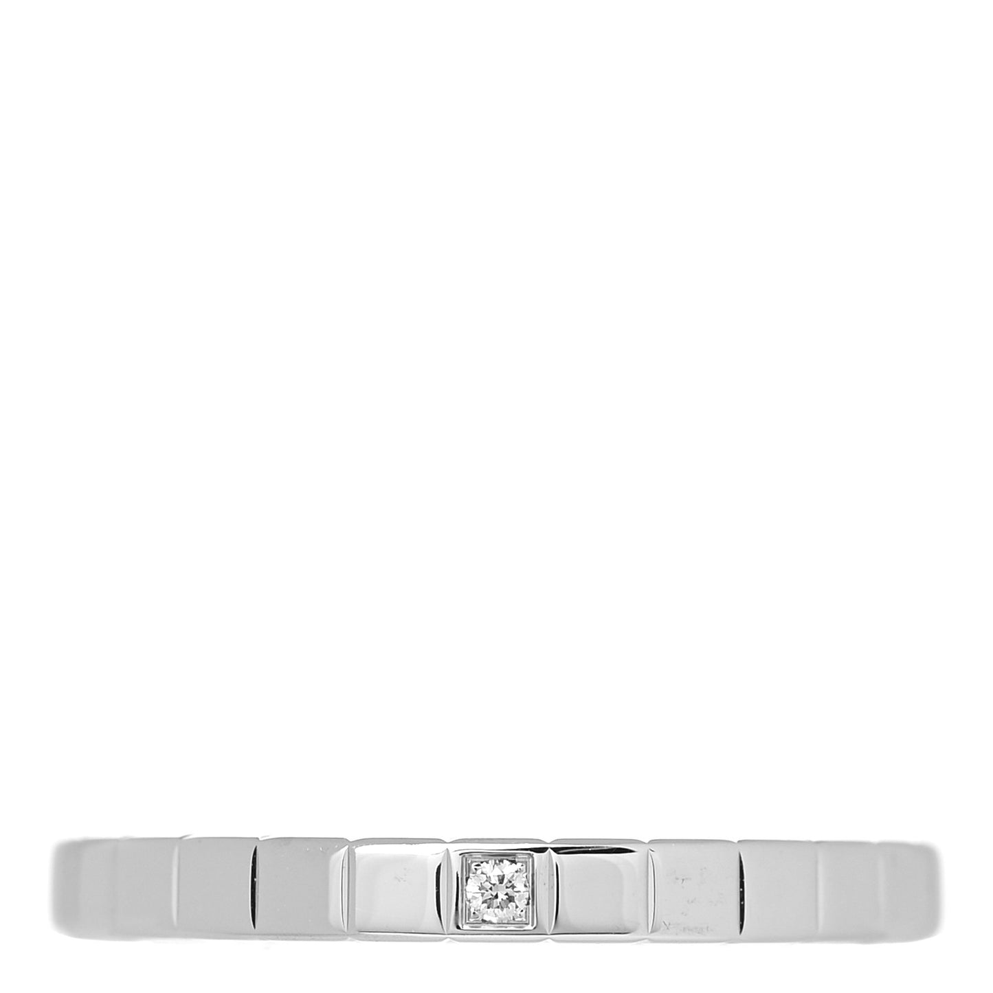 18K White Gold Diamond Ice Cube Band Ring 58 8.25