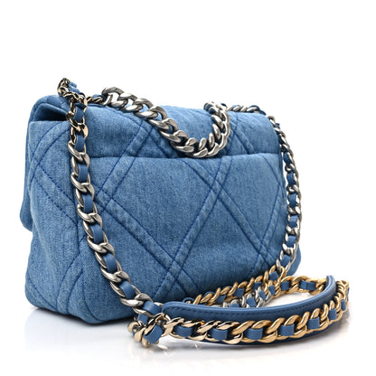 Chanel Denim Quilted Medium Chanel 19 Flap Blue 3 of 8