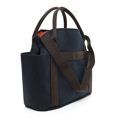 Hermes Canvas The Grooming Bag Bleu Navy Feu 4 of 12