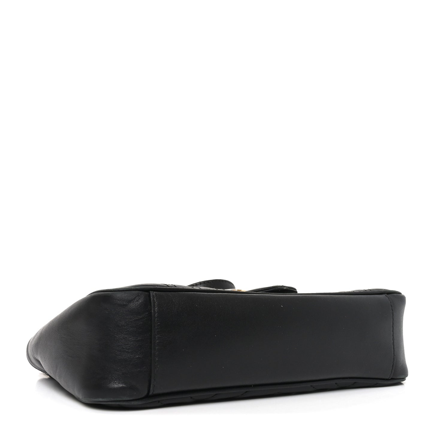 Calfskin Matelasse Small GG Marmont Shoulder Bag Black