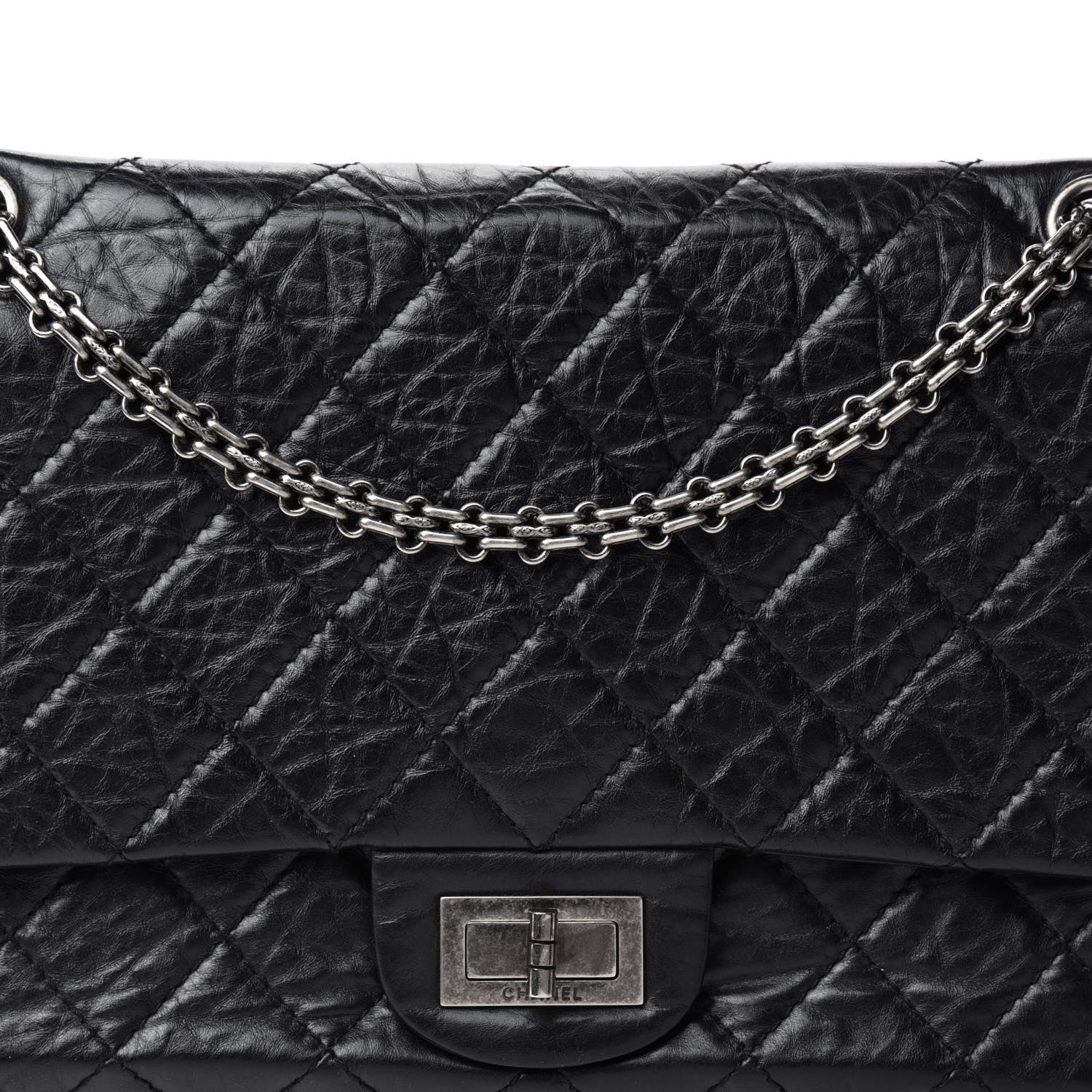 Chanel Aged Calfskin Quilted 2.55 Reissue 227 Flap Black 15 of 15