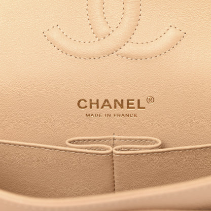 Chanel Caviar Quilted Medium Double Flap Beige 6 of 10