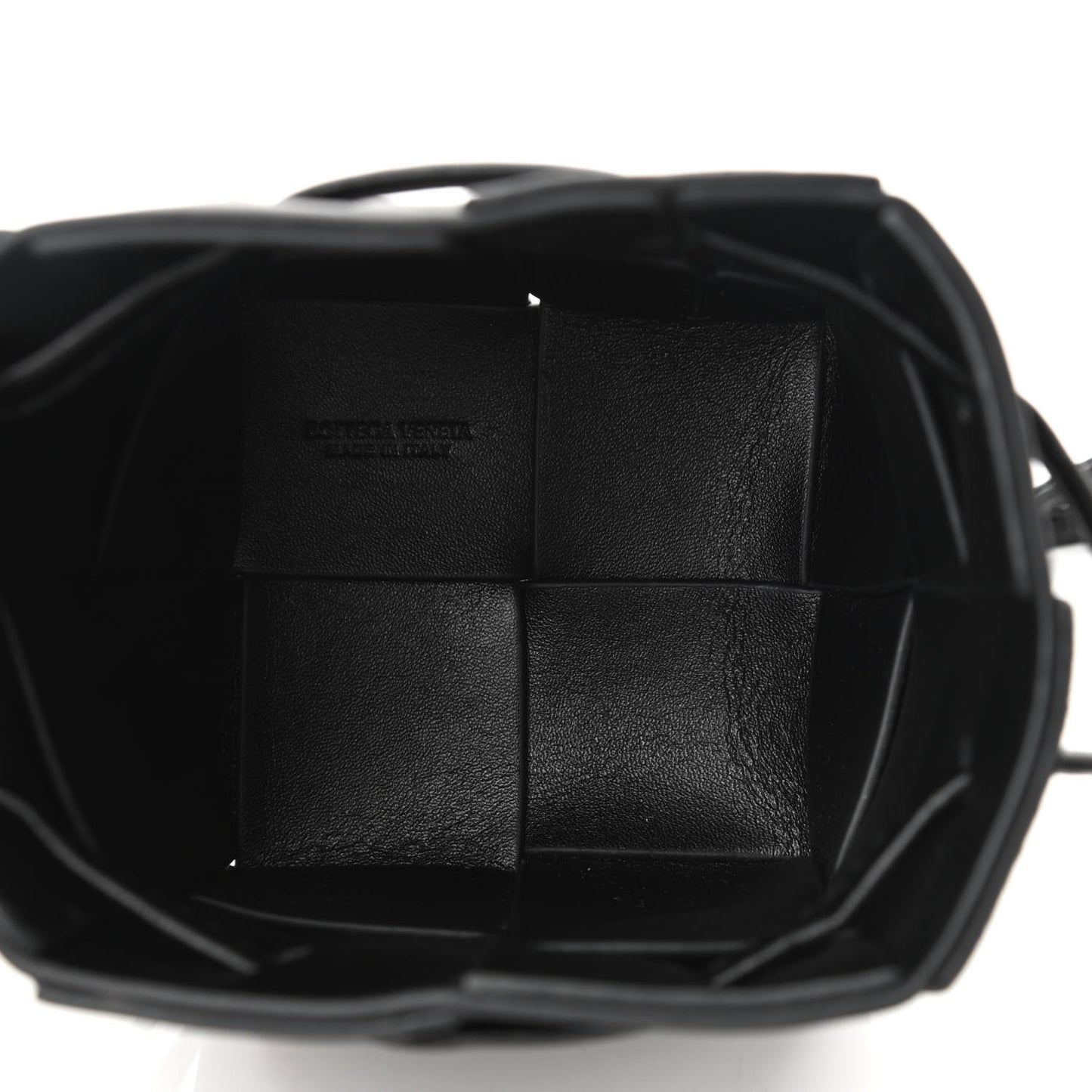 Nappa Maxi Intrecciato Mini Cassette Bucket Bag Black