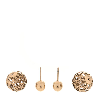 Christian Dior Cannage Mise En Dior Tribal Earrings Gold 3 of 4