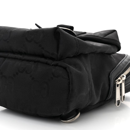 Gucci Econyl Nylon Monogram Off The Grid Sling Backpack Black 10 of 10