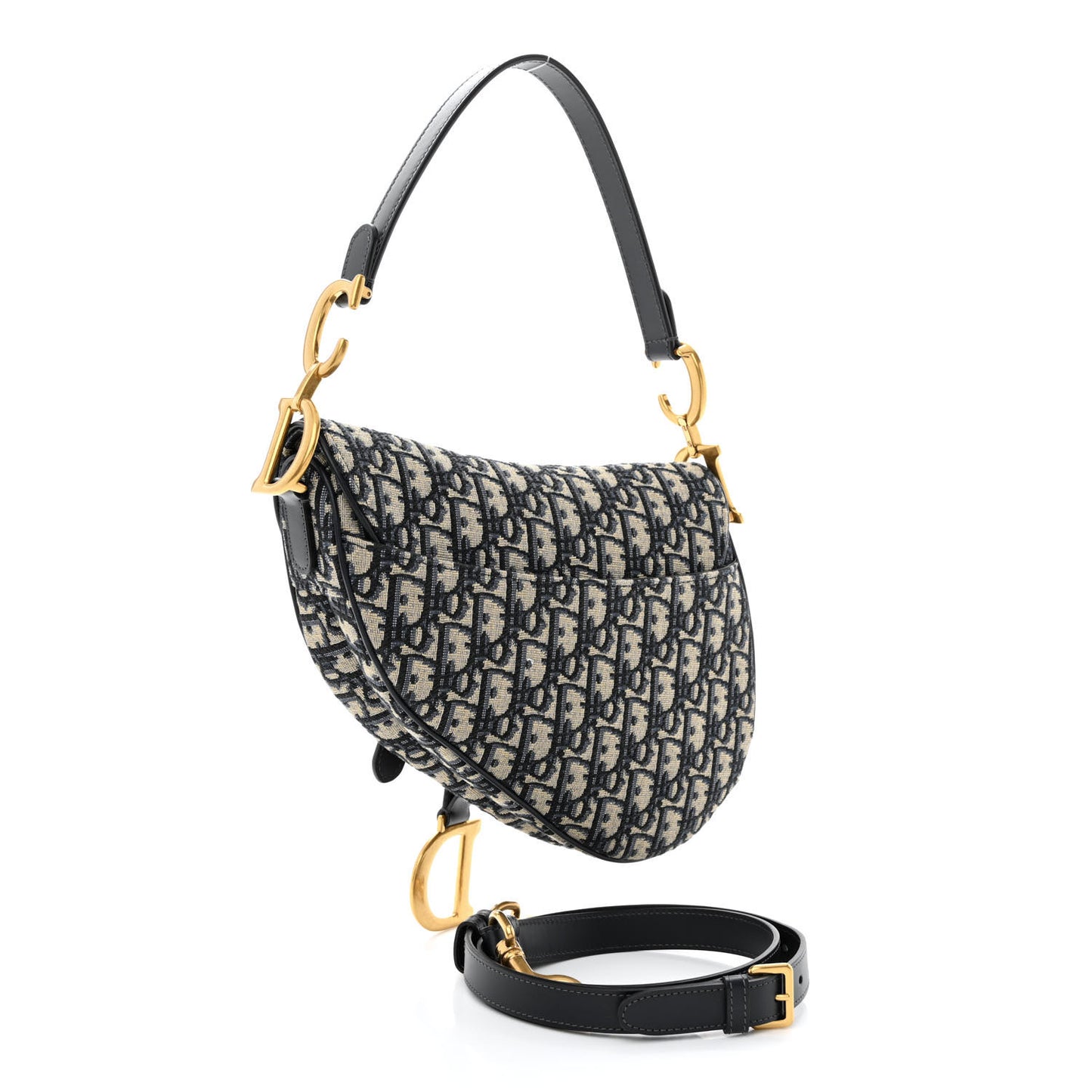 Oblique Saddle Bag With Strap Blue