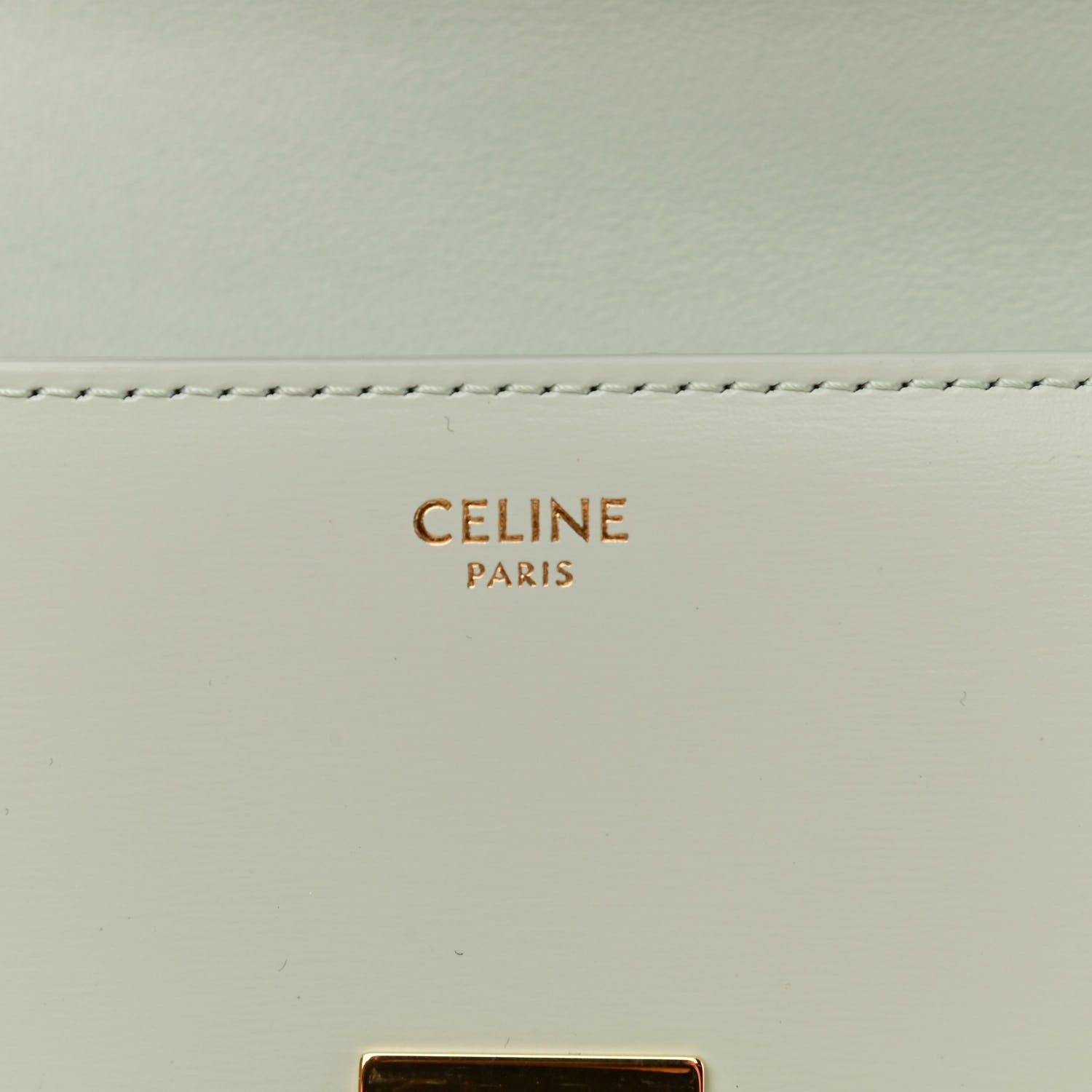 Celine Shiny Calfskin Triomphe Chain Shoulder Bag Jade 6 of 10