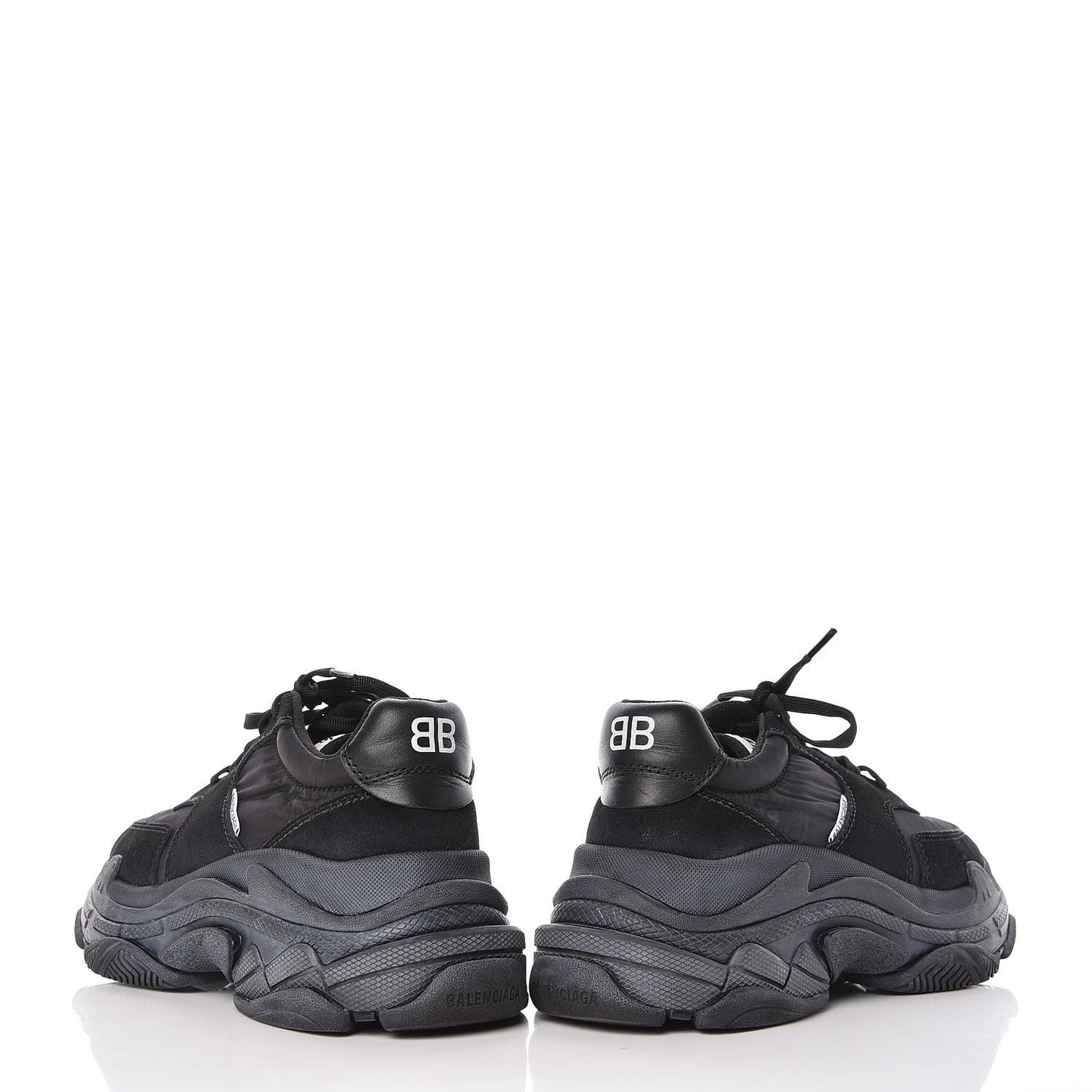 Nylon Suede Womens Triple S 2.0 Sneakers 39 Black