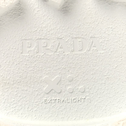Prada Foam Rubber Triangle Logo Monolith 55mm Cage Sandals 35 White 8 of 10