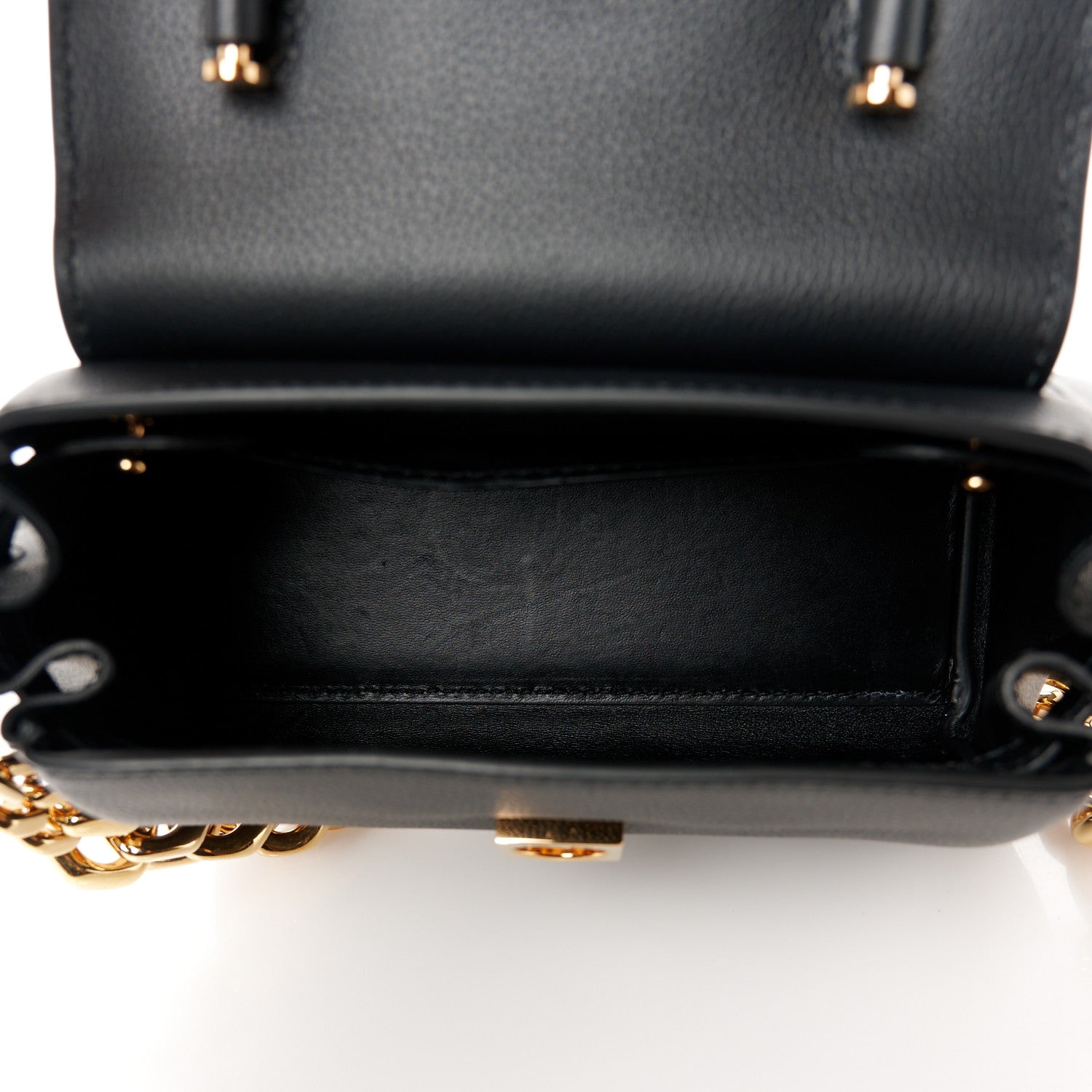 Versace Grained Calfskin Small La Medusa Top Handle Bag Black 5 of 11