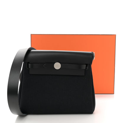 Hermes Military Toile Vache Hunter Herbag Zip Retourne 20 Black 11 of 11
