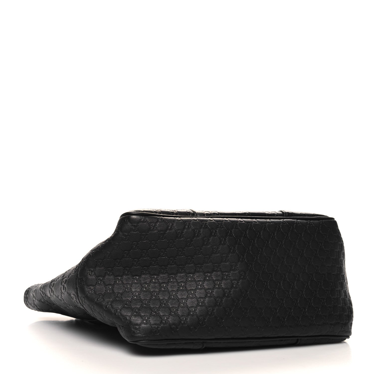 Gucci Guccissima Small Bree Zippered Tote Black 4 of 10
