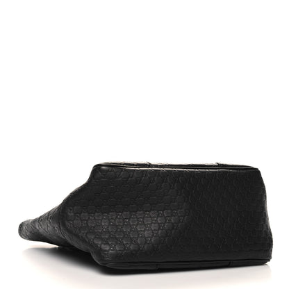 Gucci Guccissima Small Bree Zippered Tote Black 4 of 10