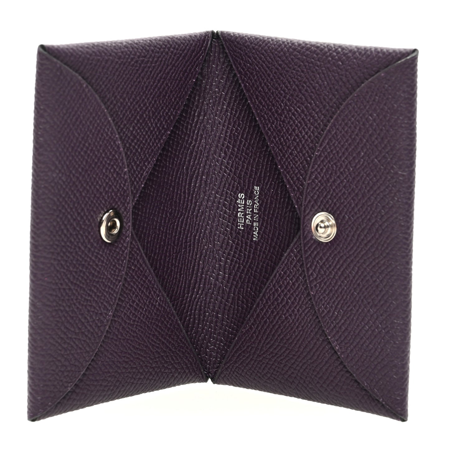 Epsom Calvi Card Case Raisin