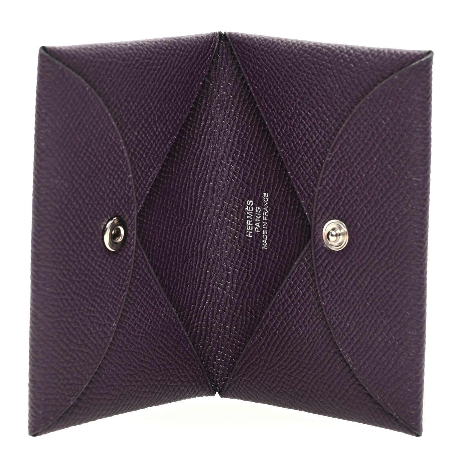 Hermes Epsom Calvi Card Case Raisin 5 of 7
