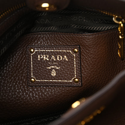 Prada Vitello Daino Shoulder Bag Bruciato 6 of 20