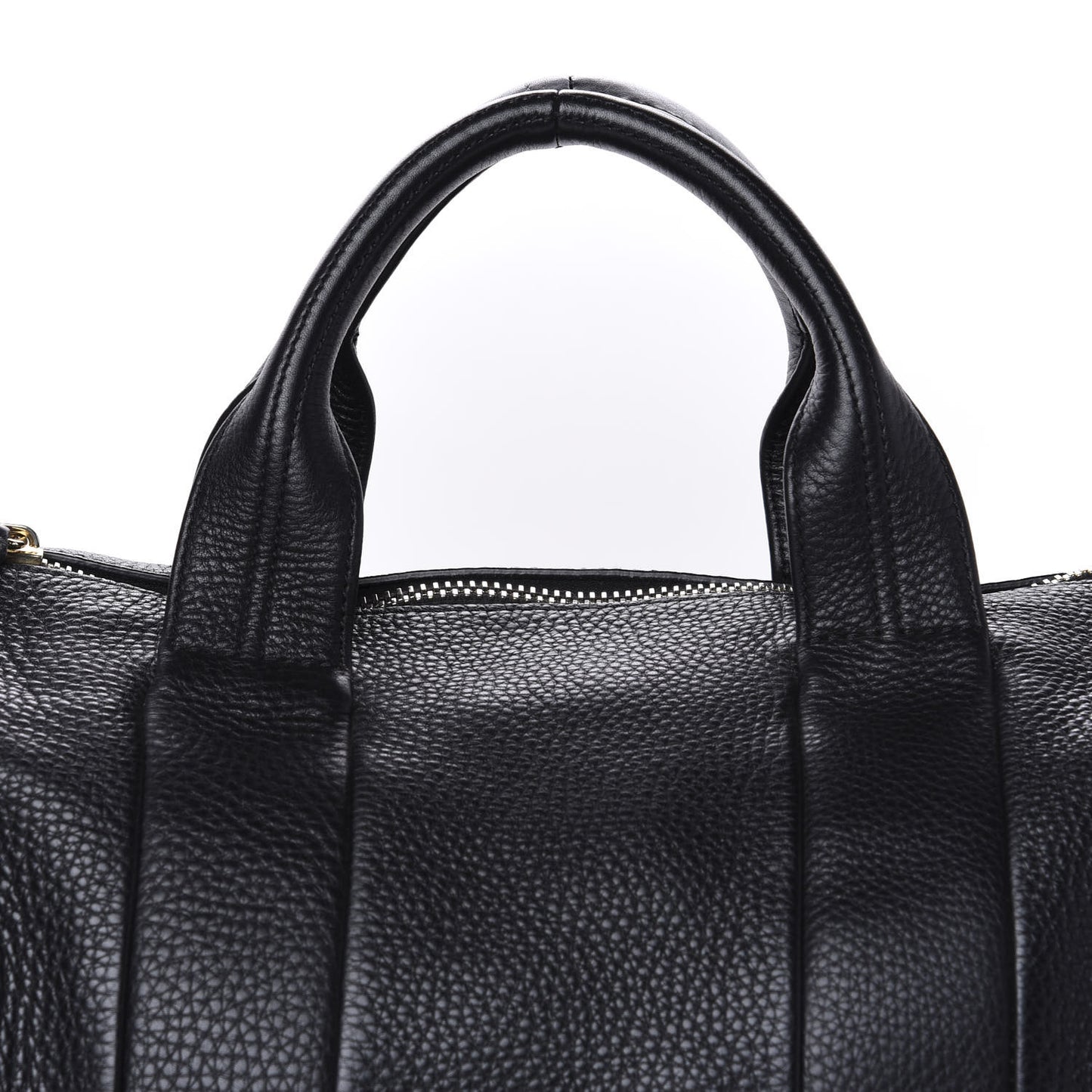 Pebbled Lambskin Rocco Black Pale Gold Hardware