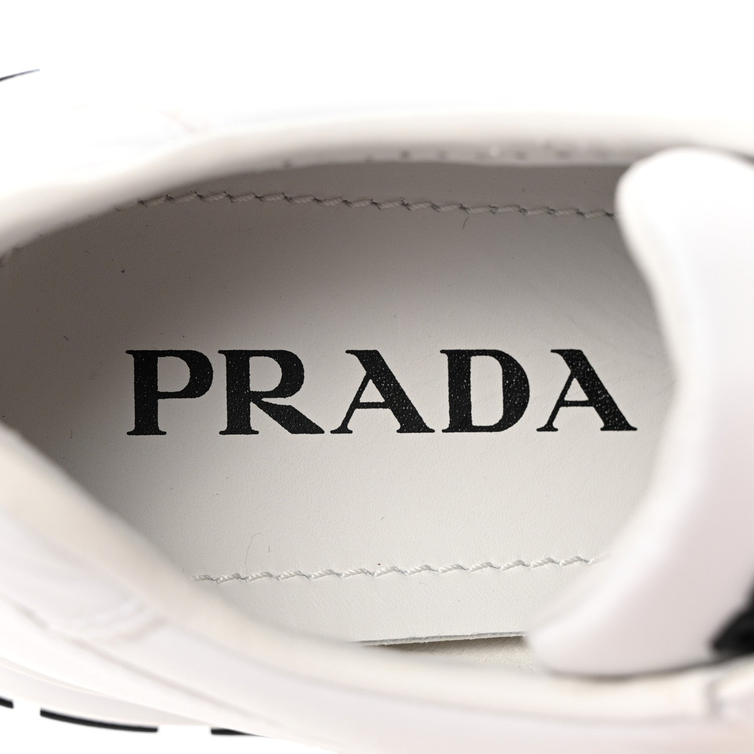Prada Re-Nylon Triangle Logo Womens Prax 01 45mm Sneakers 38.5 White Black 8 of 12