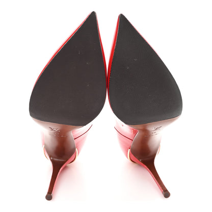 Louis Vuitton Patent Calfskin Eyeline Pumps 38 Rouge 6 of 9