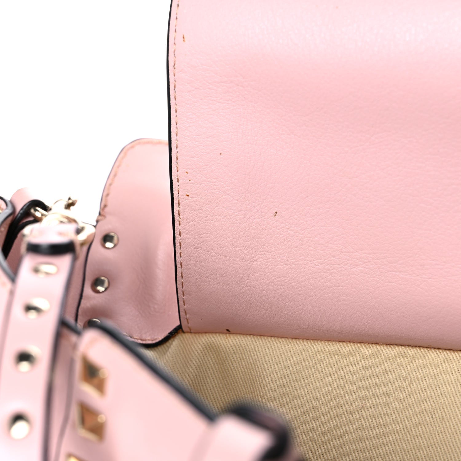 Valentino Garavani Vitello Small Rockstud Tote Pink 9 of 17