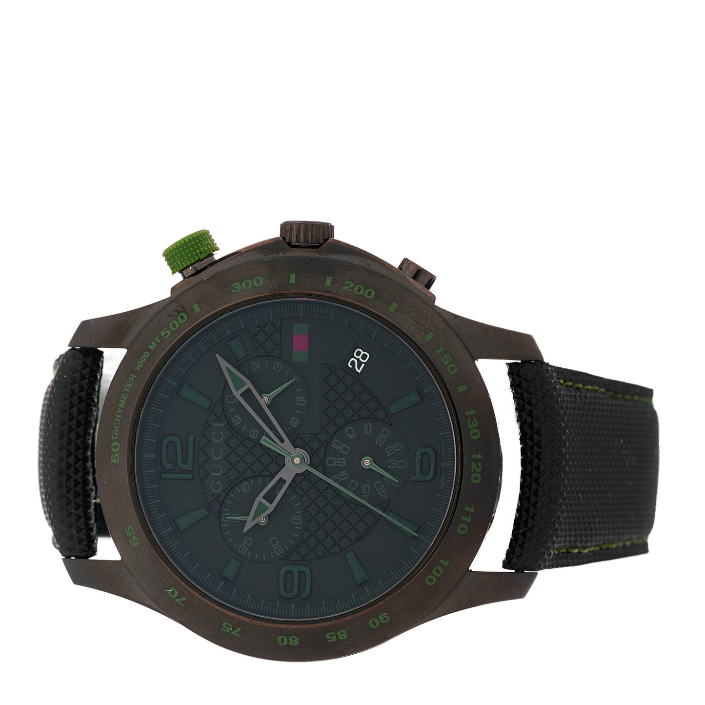 PVD Stainless Steel Nylon 45mm G-Timeless Chronograph Quartz Watch Black