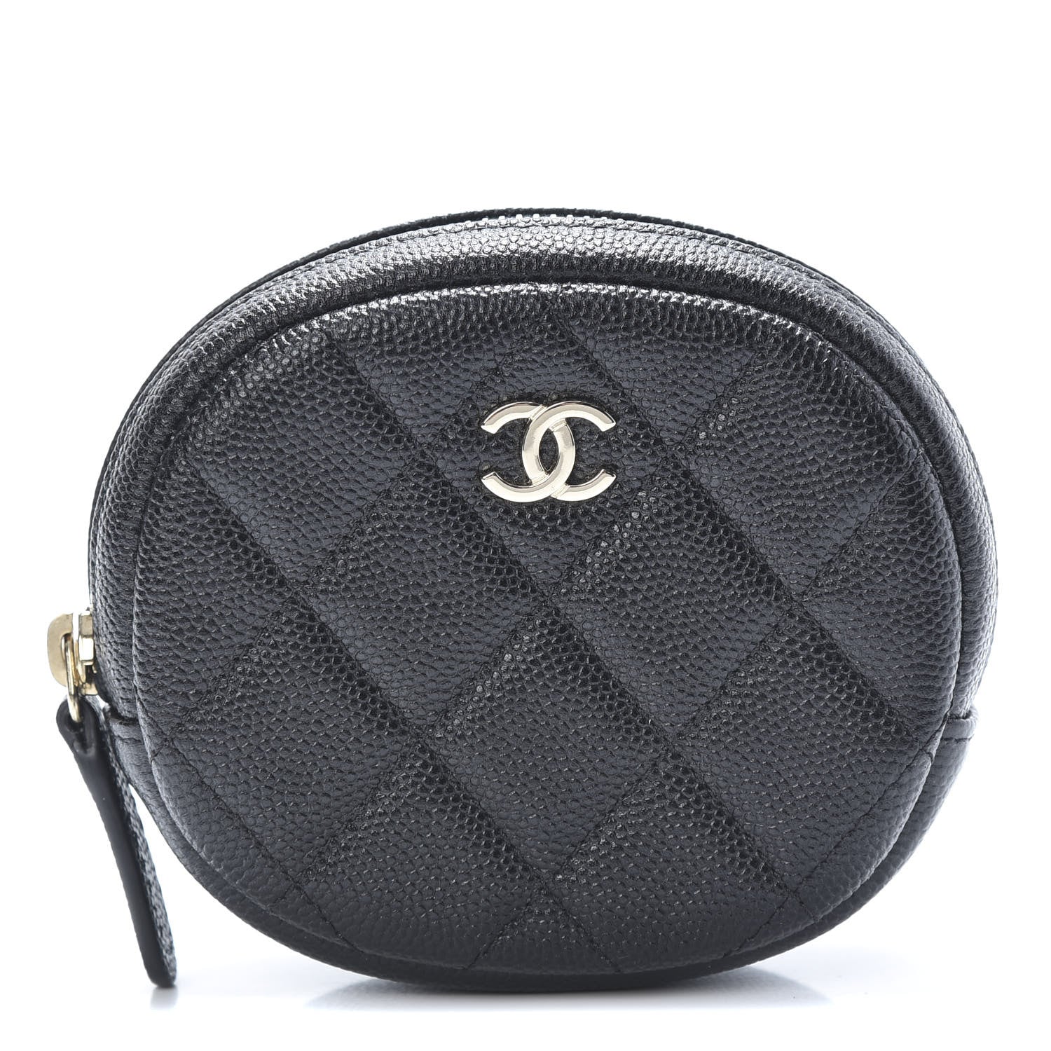 Chanel Caviar Quilted Zip Around Classic Coin Purse Black 1 of 8