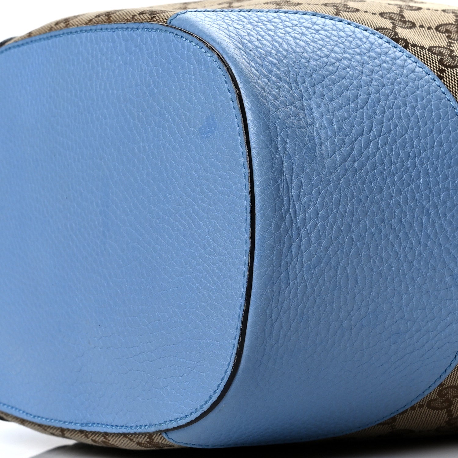 Gucci GG Monogram Calfskin Bucket Bag Blue 12 of 14