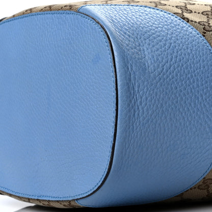 Gucci GG Monogram Calfskin Bucket Bag Blue 12 of 14