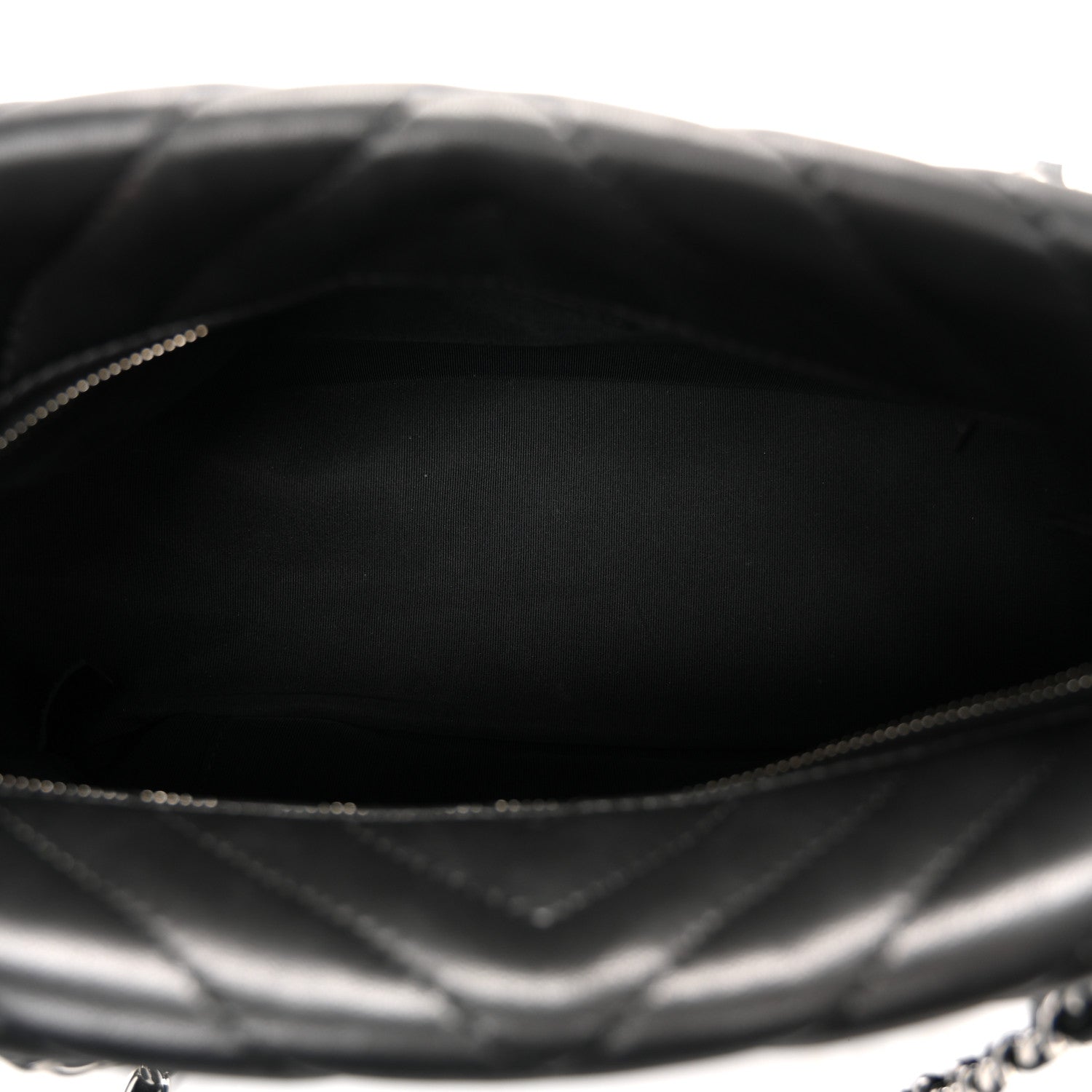Chanel Lambskin Surpique Chevron Small Tote Black 5 of 10