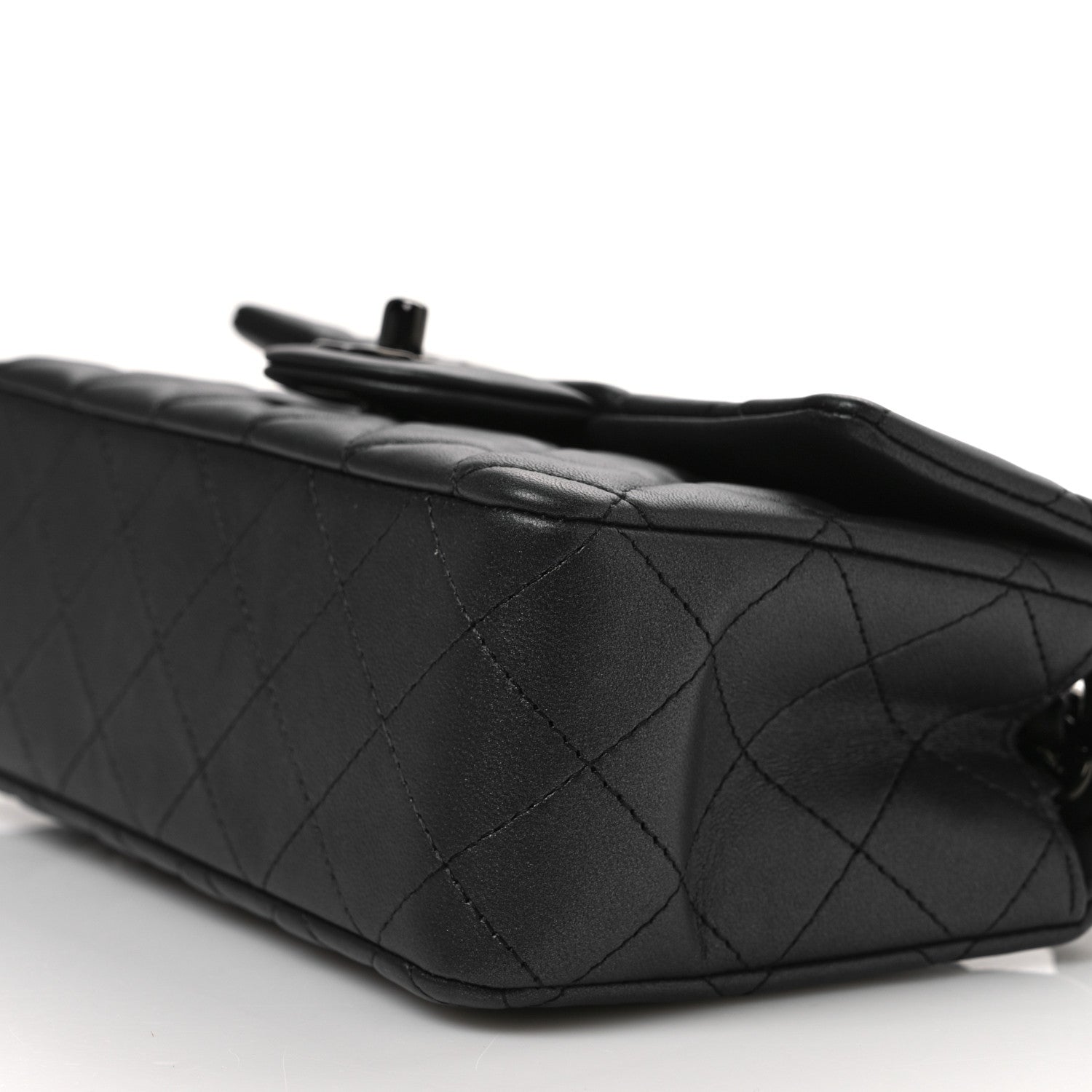 Chanel Lambskin Quilted Mini Rectangular Flap So Black 10 of 10