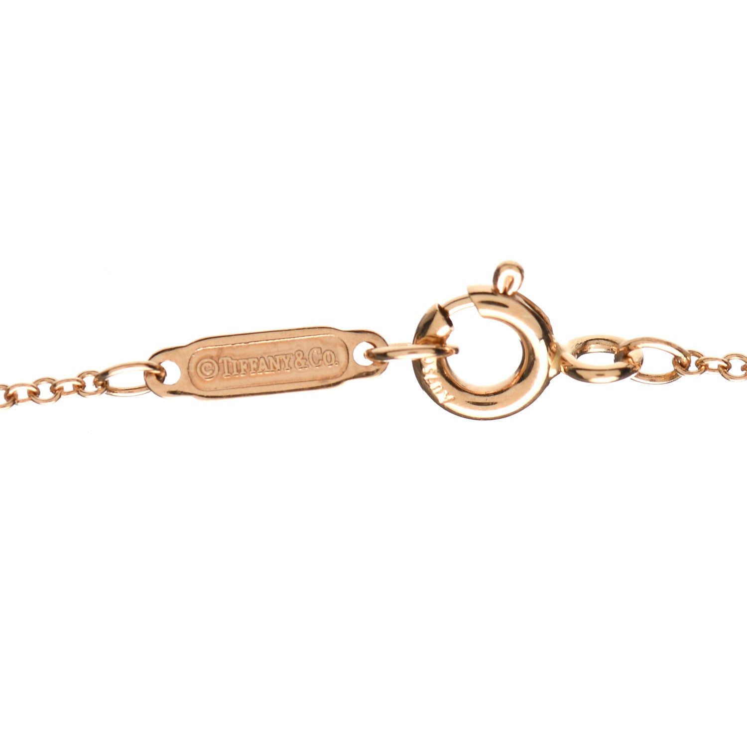 Tiffany 18K Rose Gold Diamond Heart Lock Pendant Necklace 3 of 4