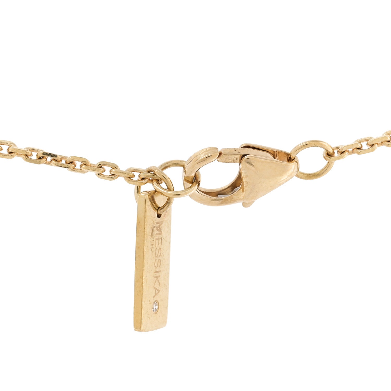 Messika 18K Yellow Gold Diamond Baby Move Classic Pave Necklace 5 of 6
