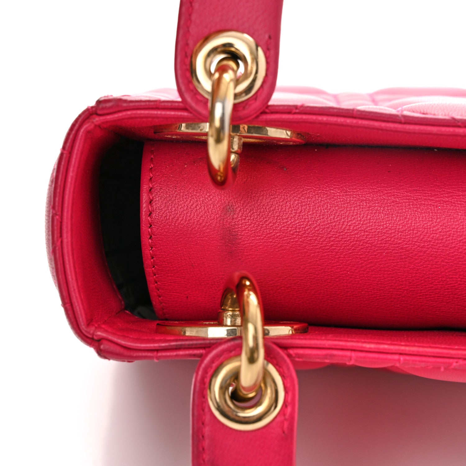 Christian Dior Lambskin Cannage Mini Lady Hot Pink 12 of 12