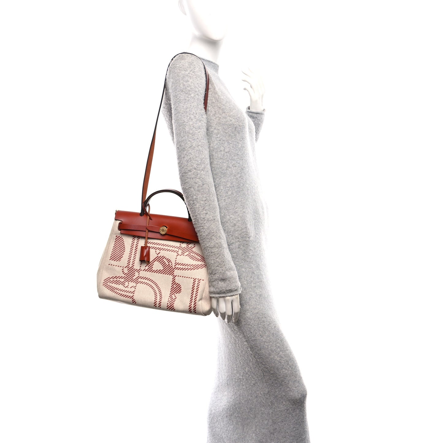Vache Hunter Toile H Brides de Gala Herbag Zip Retourne 31 PM Cuivre Ecru Beige
