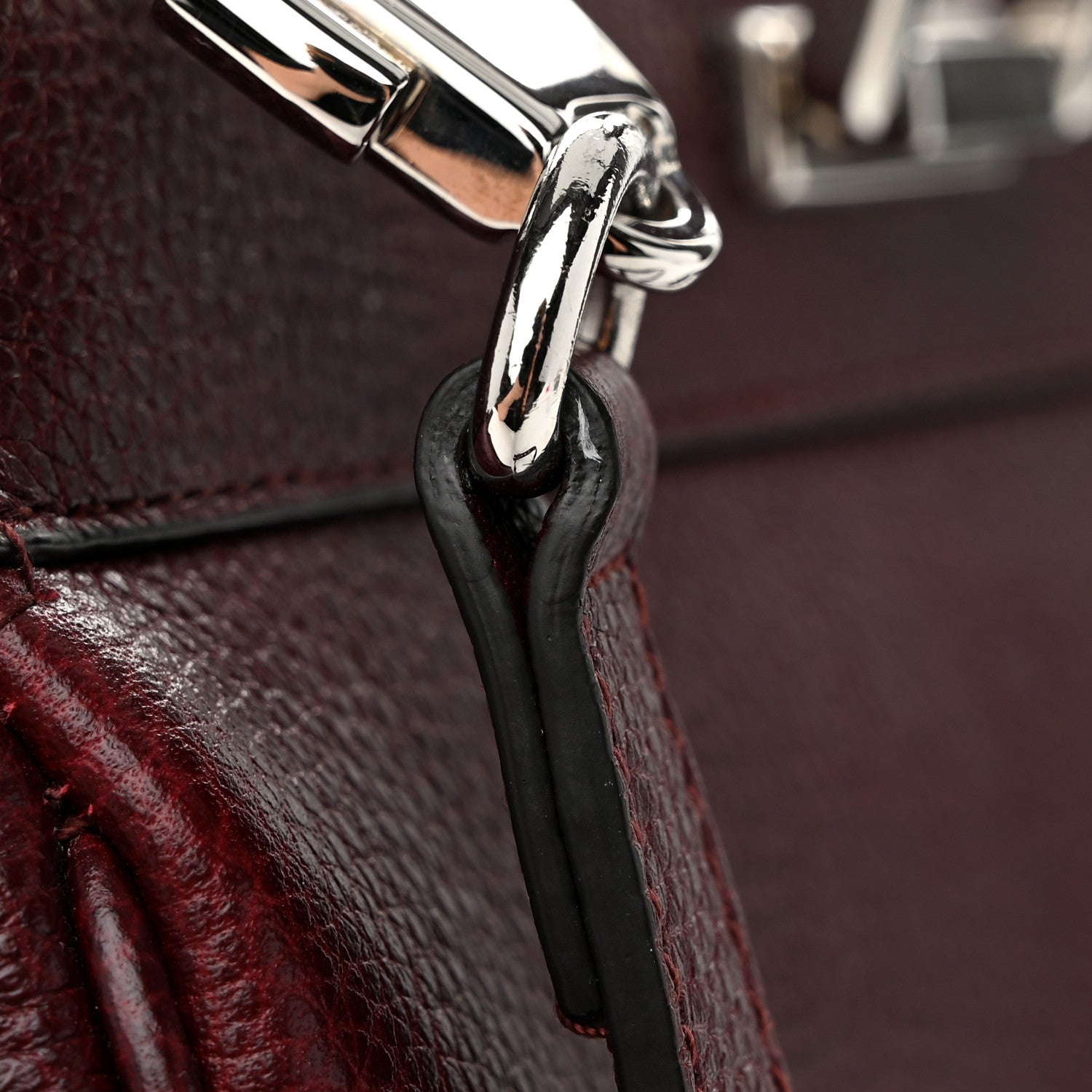 Gucci Grainy Calfskin Medium Zumi Top Handle Bag Vintage Bordeaux 12 of 12