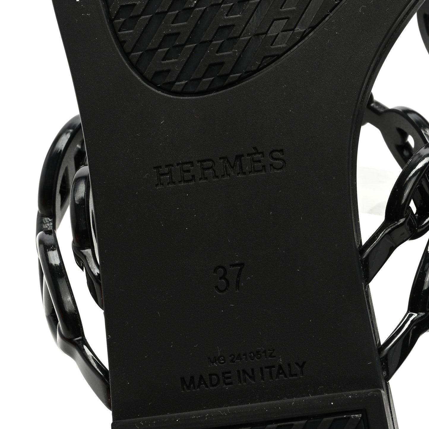 Rubber Chaine d'Ancre Island Sandals 37 Black