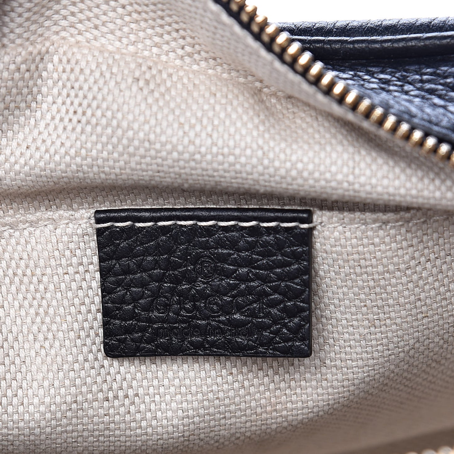 Pebbled Calfskin Small Soho Disco Bag Black