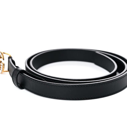 Gucci Calfskin Pearl Double G 20mm Belt 95 38 Black Cream 6 of 7