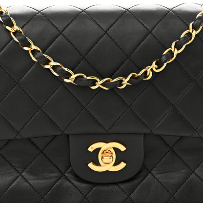 Chanel Lambskin Quilted Medium Double Flap Black 8 of 10