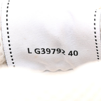 Chanel Fabric Laminated Calfskin Stretch CC Sneakers 40 White Gold Silver 7 of 8