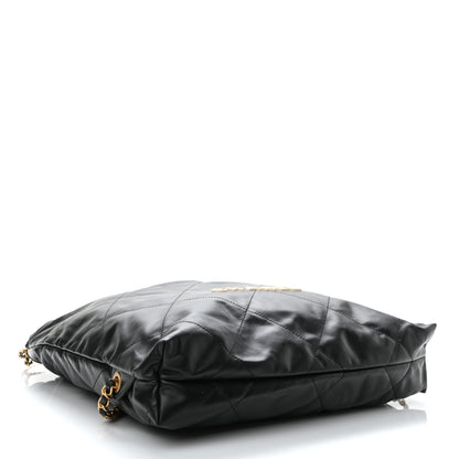 Chanel Shiny Calfskin Quilted Chanel 22 Backpack Black 4 of 10