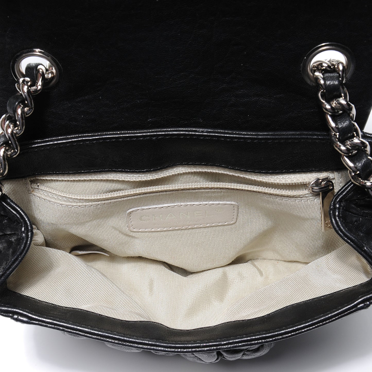 Washed Lambskin Mini Chain Around Messenger Black