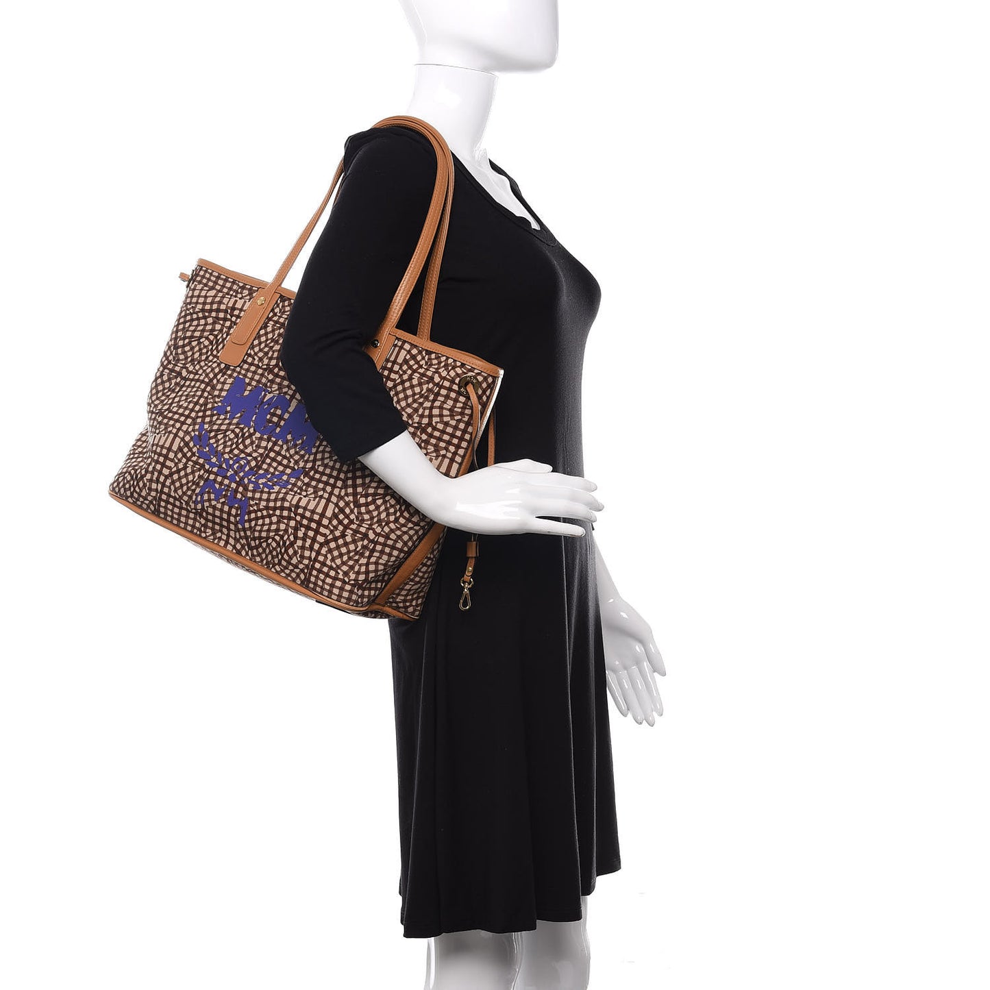Visetos Medium Liz Reversible Shopper Tote Cognac