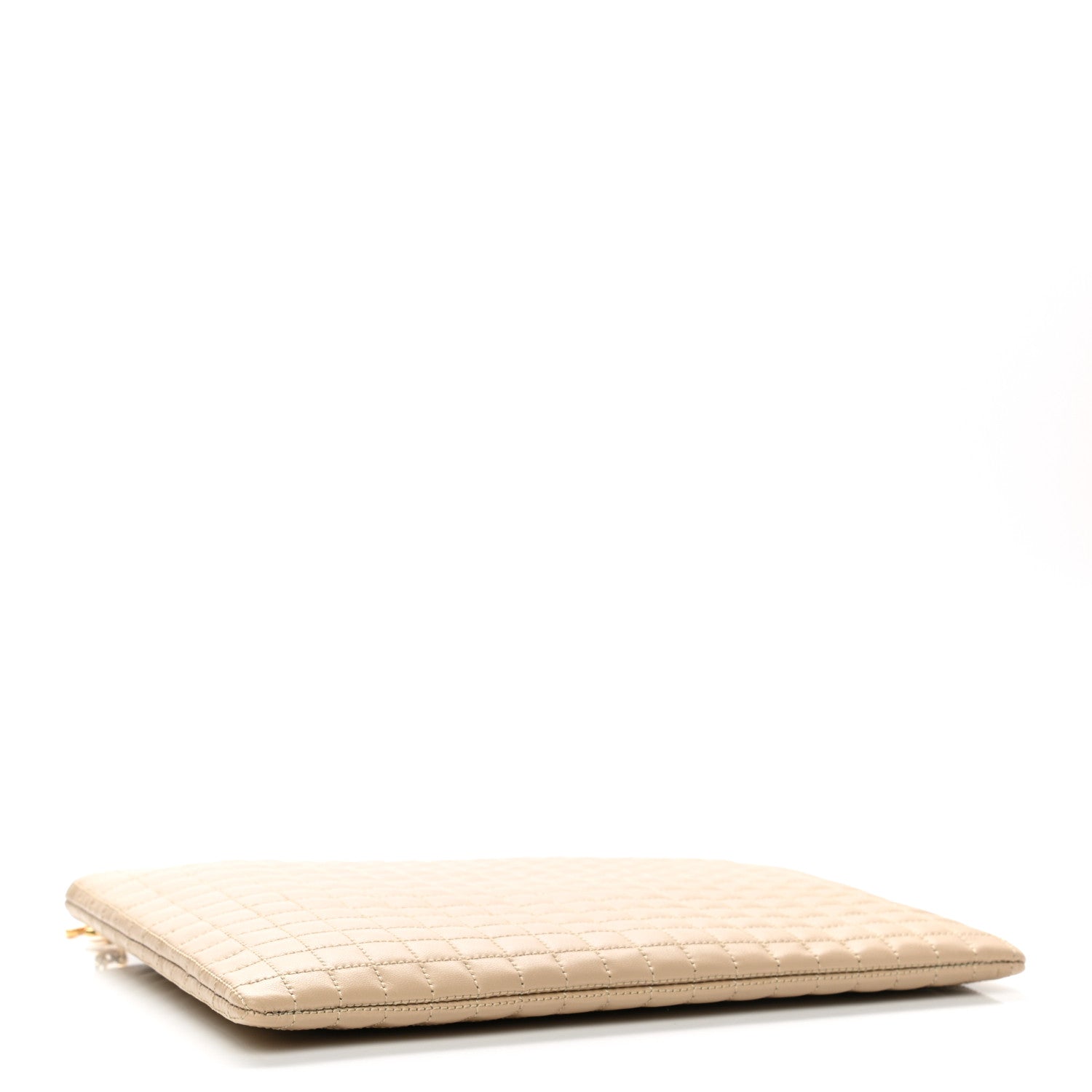 Celine Calfskin Quilted C Charm Pouch Nude 4 of 8