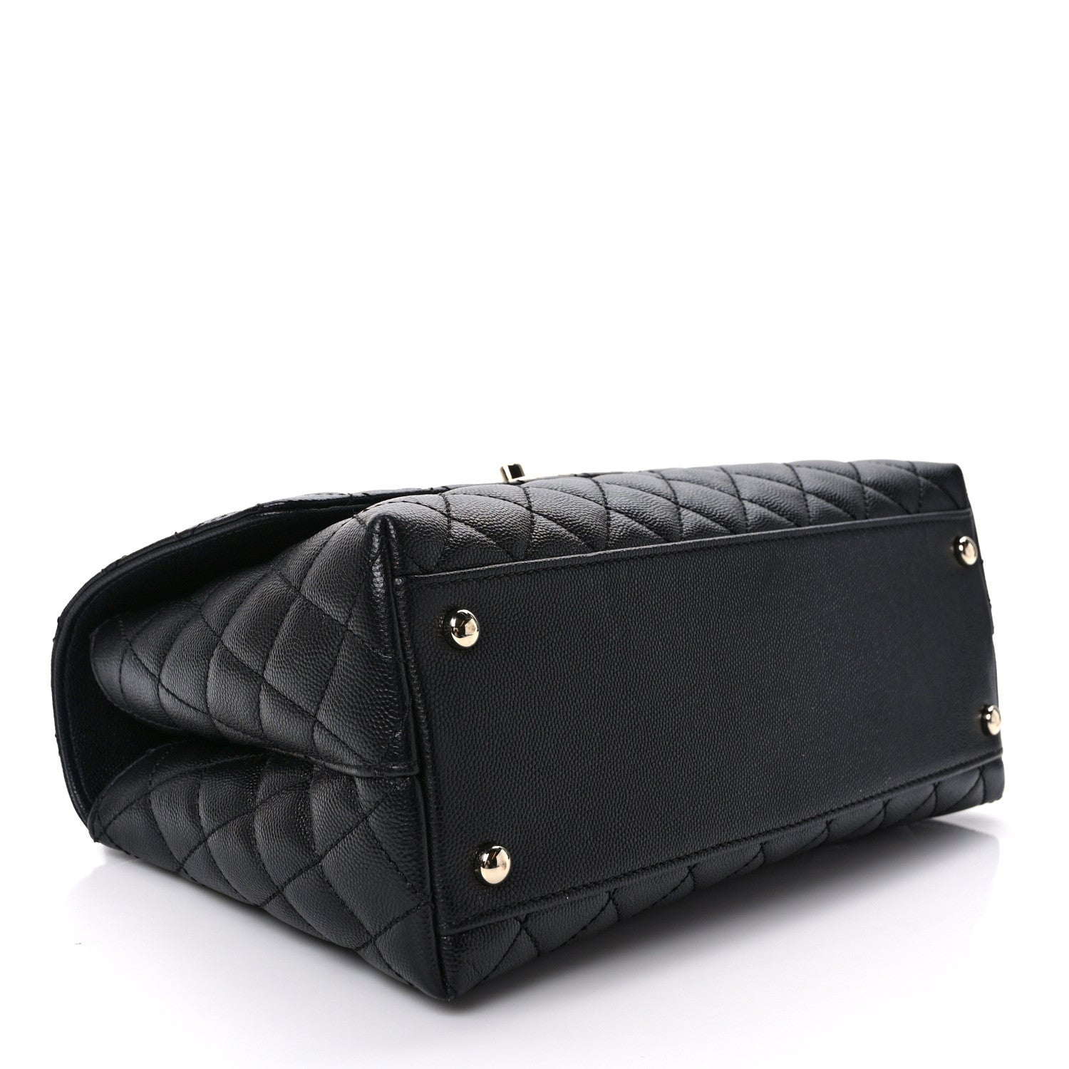 Chanel Caviar Quilted Small Coco Handle Flap Black 4 of 9