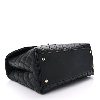 Chanel Caviar Quilted Small Coco Handle Flap Black 4 of 9