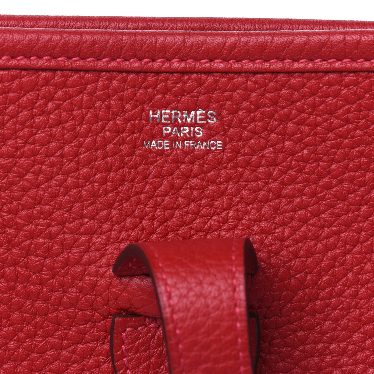 Hermes Taurillon Clemence Evelyne III PM Rouge Casaque 6 of 12