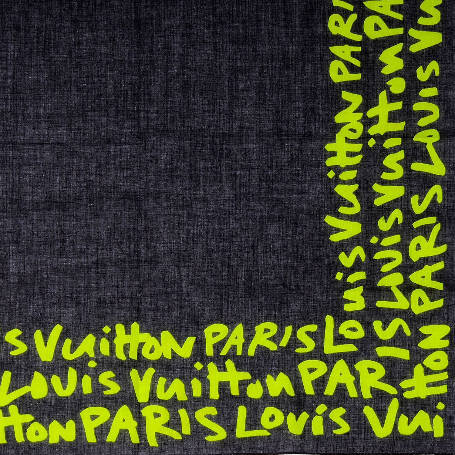 Louis Vuitton Cotton Graffiti Bandana Green 1 of 3