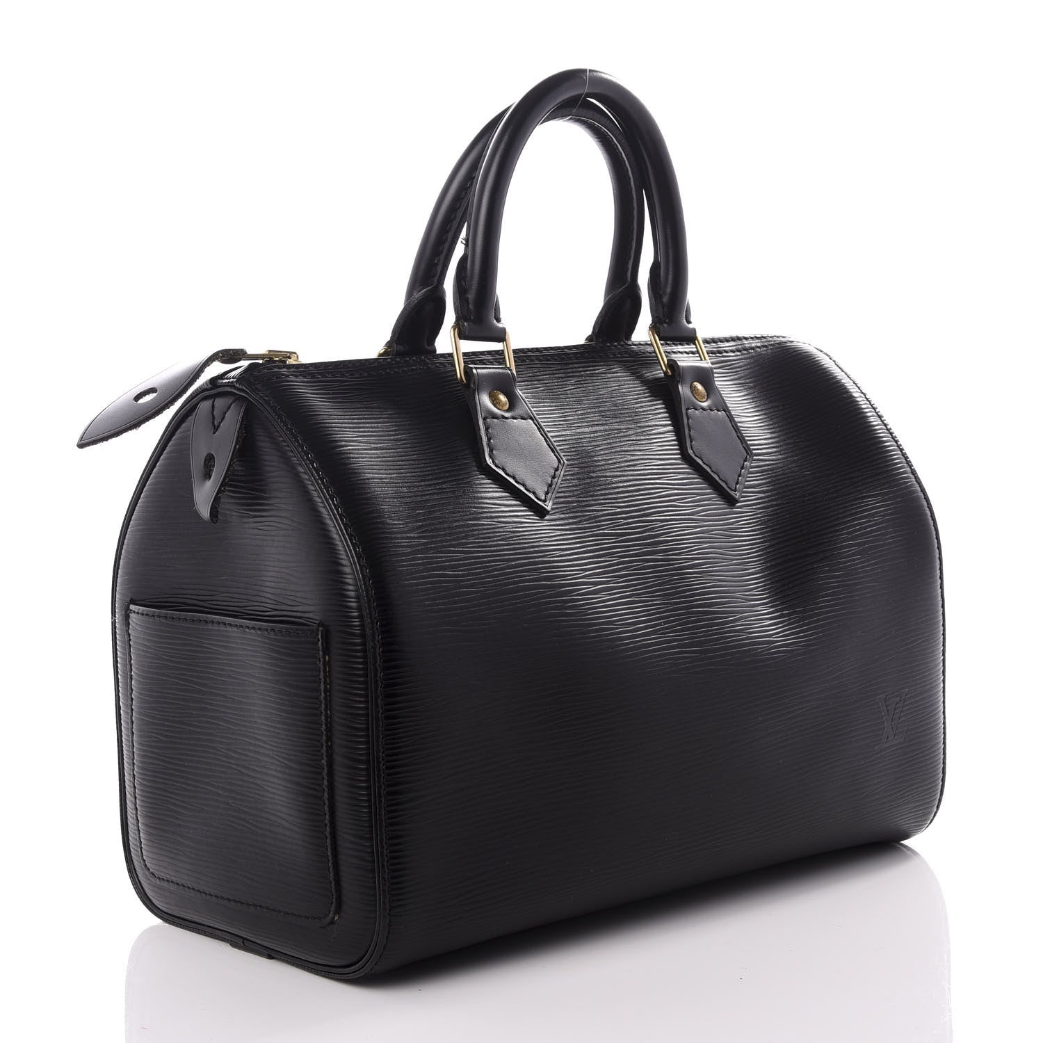 Louis Vuitton Epi Speedy 25 Black 2 of 8