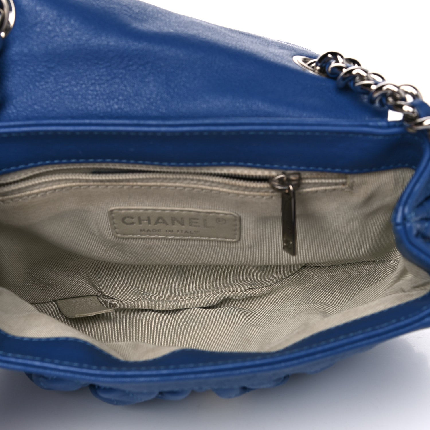 Chanel Washed Lambskin Quilted Mini Chain Around Flap Blue 4 of 14